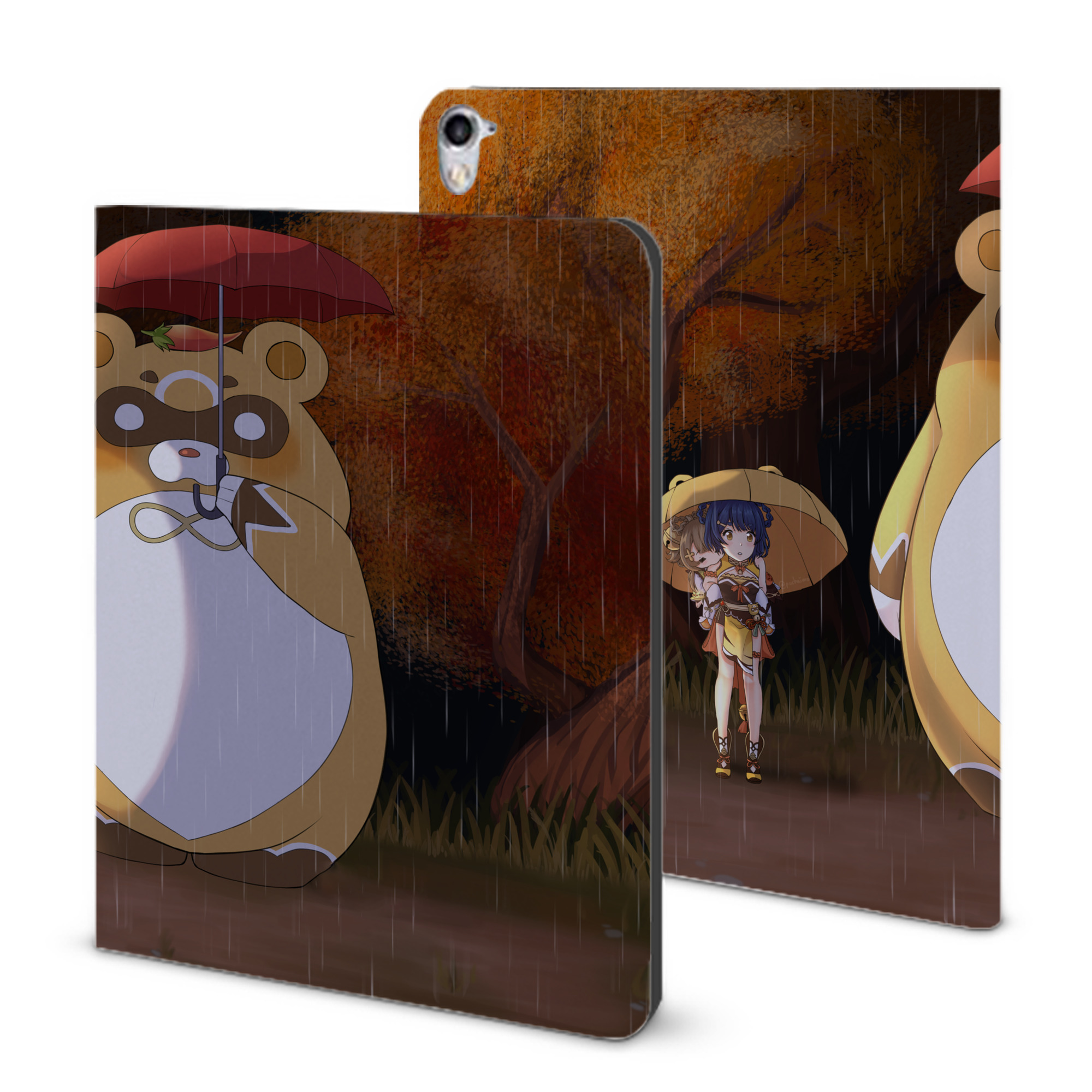 （画像用） となりのトトロ 草壁メイ 草壁サツキ My Neighbor Totoro Satsuki Kusakabe Mei Kusakabe IPad ケース ブック型 PUレザー TPU 耐衝撃 軽量 薄型 ペン収納なし 全面保護 IPad 各モデル対応